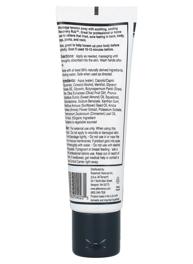 All Terrain Recovery Rub - 3 oz - 5 Percent Menthol - Pain Relieving Cream - Image 5